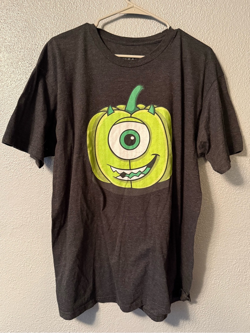 Kohl's men’s Black Short Sleeve Tee with Lime Green Graphic Monsters INC
